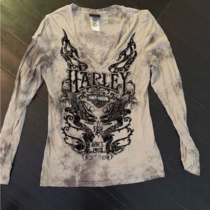 Harley-Davidson Women's Tie-Dye Long Sleeve Top